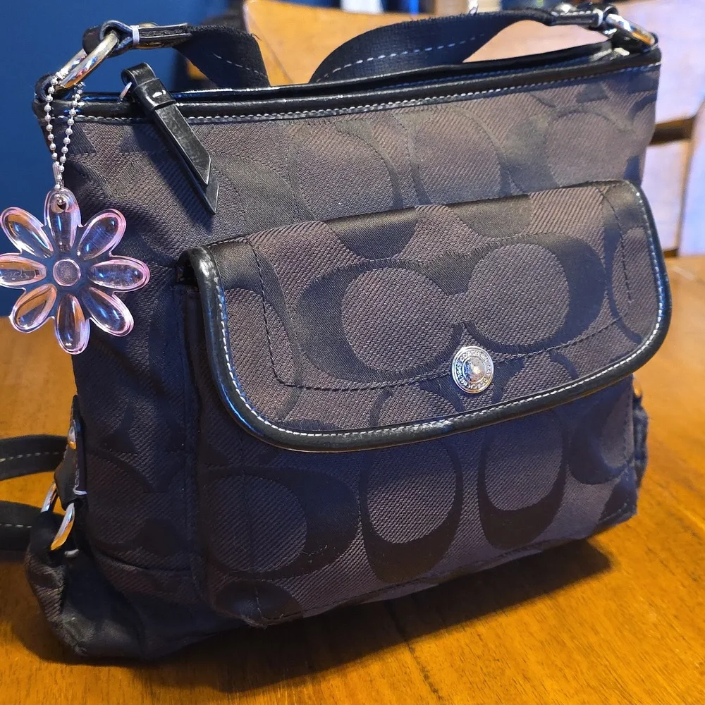 Coach Kyra Signature Jacquard Canvas With Daisy Hang Tag - Picture 2 of 16